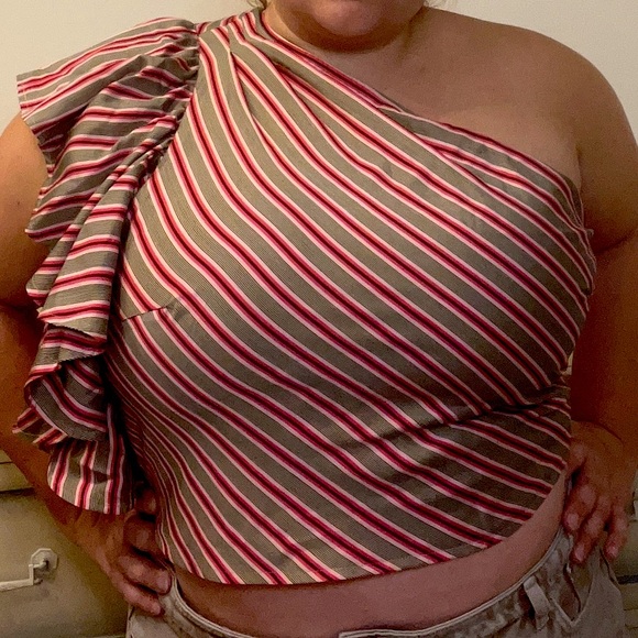 NWT - Maeve one-shoulder ruffle top - Picture 3 of 6